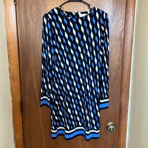 Michael Kors Long Sleeved Pattern Dress - Size M